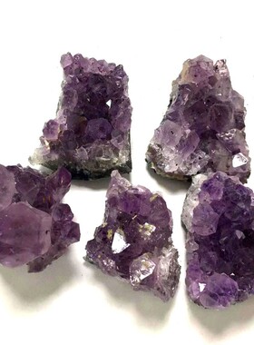 2025天然水晶紫晶块 紫水晶洞碎片 紫晶簇饰品配饰原石摆件