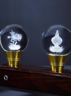 2026LED长明灯八吉祥供灯八吉祥水晶灯电子灯插电供佛灯彩色灯座