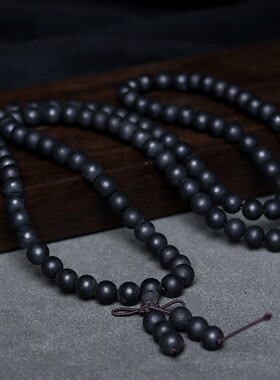 2025厂家土沉香木108颗佛珠手链文玩木制念珠多圈手串饰品女男款