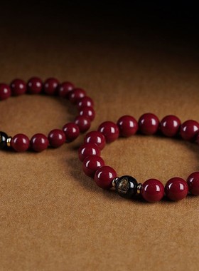 2025天然朱砂手串女男款本命年手链兔年生肖本命佛属兔转运珠情侣