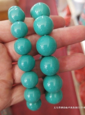 2025正宗天然原矿绿松石精淡蓝色高瓷高蓝湖北原石手链手串饰品玉