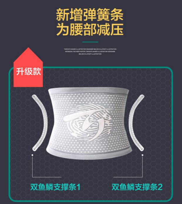 天益华泰红外筒式腰腹带轻薄支撑舒适高弹暖宫护肚保暖涂点养护腰 - 图1