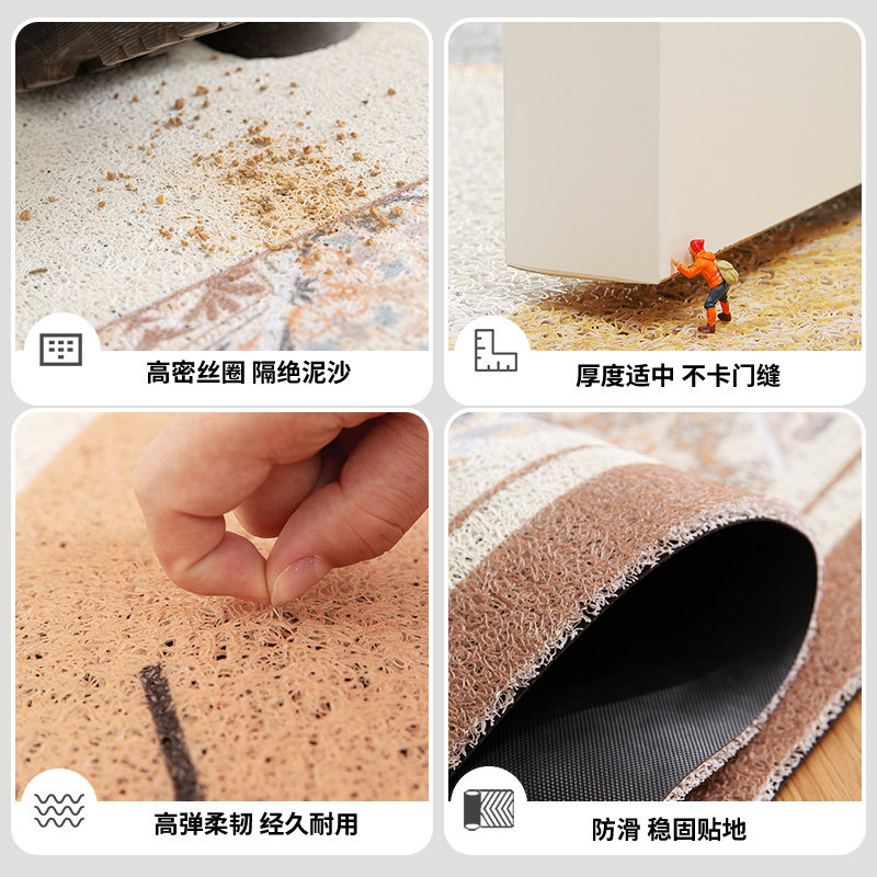 2025新款卡通丝圈入户门地垫进门口耐磨防滑蹭脚垫可裁剪玄关地毯,淘宝优惠券,粉丝福利购,淘宝优惠卷