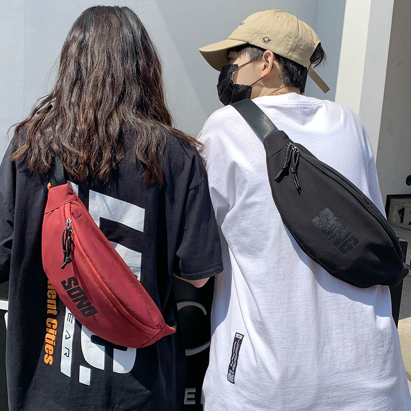 胸包潮牌ins个性男士嘻哈斜挎包 尼麦男士包袋