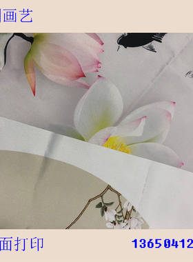 定制特殊材料不透明遮光布双面打印不同图案屏风挂帘画心隔断装修
