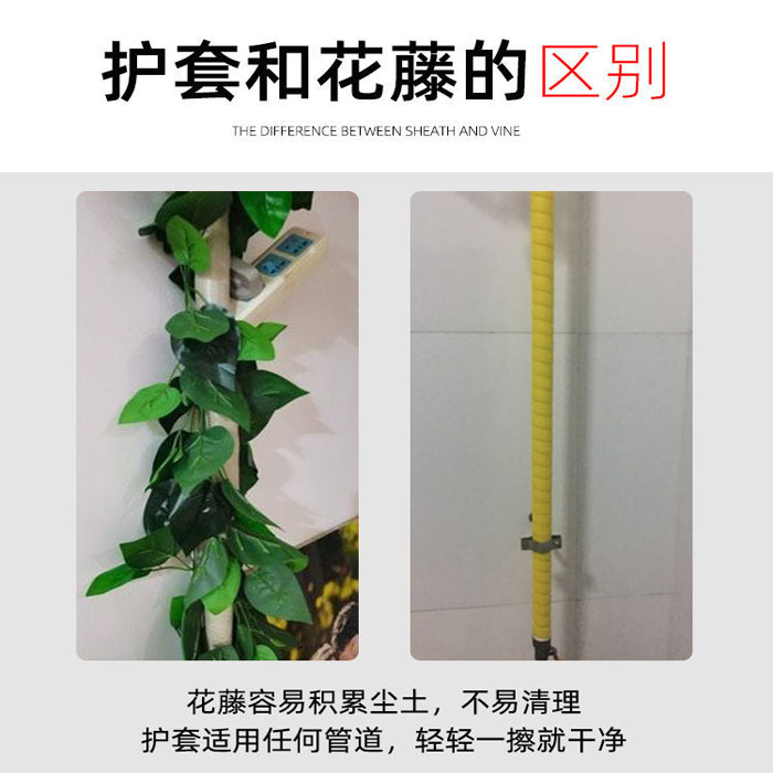 天燃气煤气管道装饰品热水器管遮挡暖气管道空调管保护套耐高温然-图1