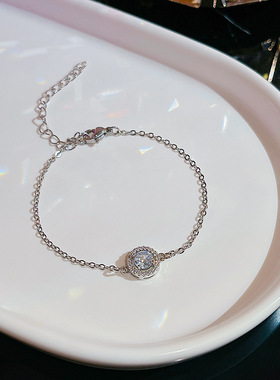 韩版新款个性冷淡风超闪锆石手链女ins潮网红同款时尚气质手饰品