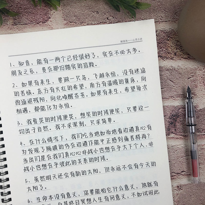 鲸落体字帖学生文案本大报金句励志语录原耽语录硬笔临摹控笔字帖-图1