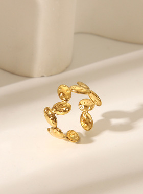 欧美不规则爱心开口戒指