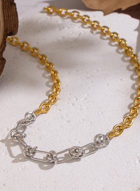 小众扭结不锈钢项链61