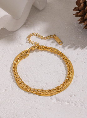 咿咿跨境双层古巴链43