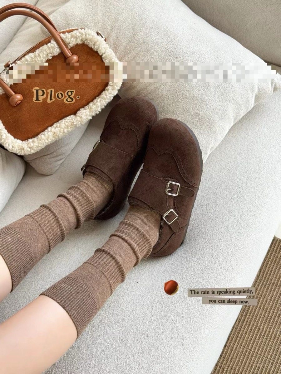 韩版2025冬新款加绒勃肯鞋女棉鞋一脚蹬软底平跟搭扣复古百搭保暖,淘宝优惠券,粉丝福利购,淘宝优惠卷