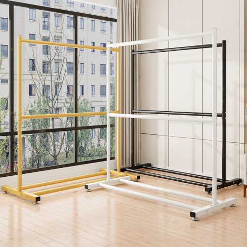 双层衣架落地卧室家用挂衣服架子网红多层晾衣架两层简易置物架 - 图2