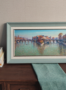 【带精美画框装裱】卡里伯特《巴黎美景》餐厅装饰画走廊过道挂画