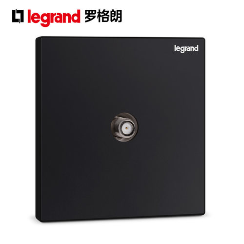 legrand罗格朗K8碳素黑F头宽频电视86型有线电视高保真TV插座面板 - 图0