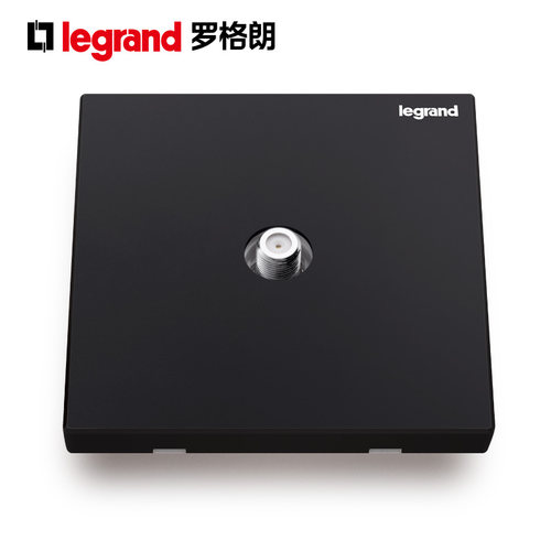 legrand罗格朗K8碳素黑F头宽频电视86型有线电视高保真TV插座面板 - 图1