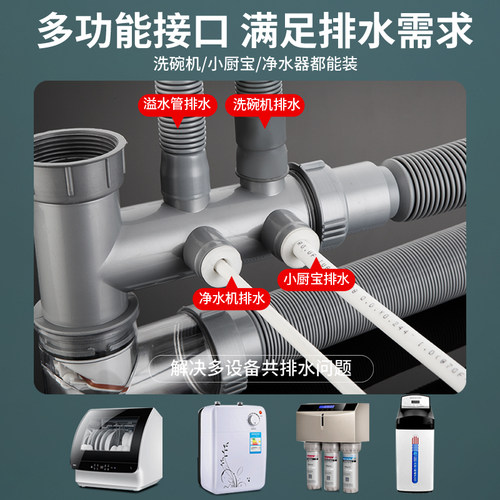 厨房洗菜盆下水管配件水槽下水器套装洗碗槽池下水管道净水排水管 - 图2