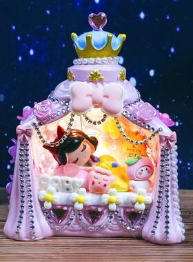 小女孩床上玩具diy高颜值diy圣诞节礼物女孩手工制作公主小夜灯儿