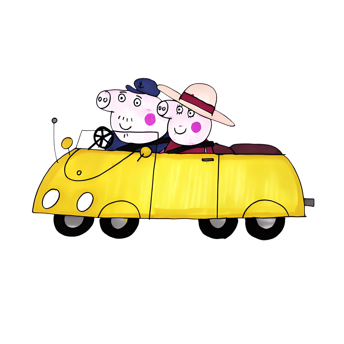 新款小猪佩奇卡通动漫可耐水洗衣服热转印白墨烫画定制贴满29包邮 - 图0