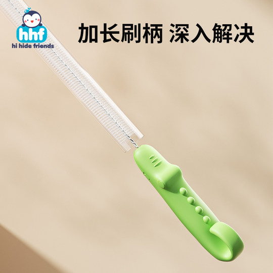 Strohbürste mit langem Griff, Lotuswurzel-Loch-Reinigungsbürste, Babyflaschen-Lücke, Wasserbecher, Rohr-Reinigungsartefakt, verlängerte Bürste, speziell