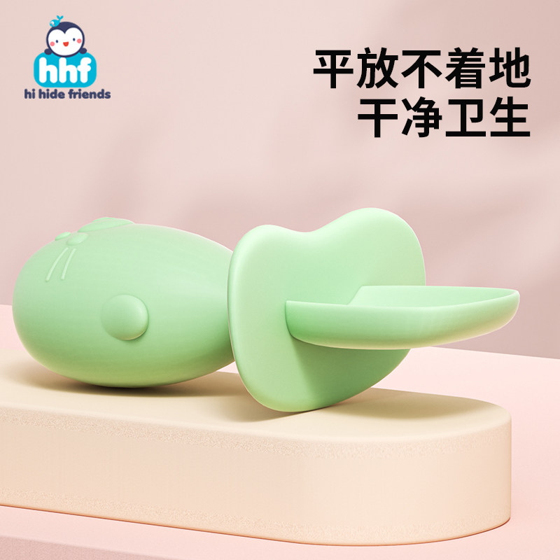 硅胶叉勺子新生婴儿学吃训练辅食工具小自主进食儿童餐具叉子套装