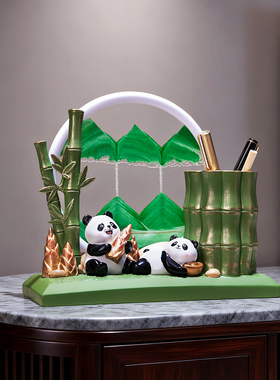 高考谢师礼沙画笔筒桌面解压摆件