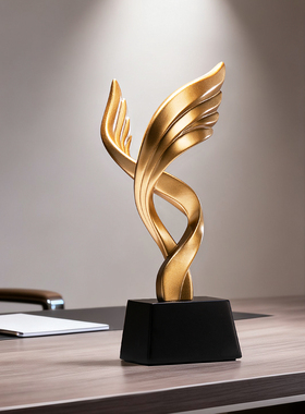 大展宏图老鹰艺术摆件办公室轻奢酒柜装饰品送领导优秀员工奖杯