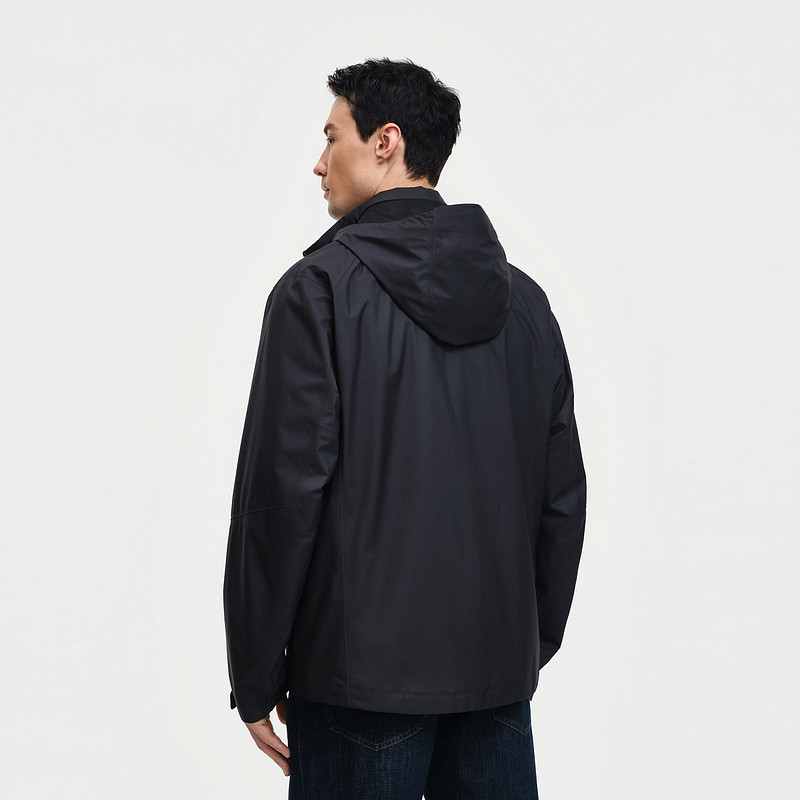 【7D云翼科技】比音勒芬2026春季新款男休闲外套通勤连帽微廓夹克,淘宝优惠券,粉丝福利购,淘宝优惠卷