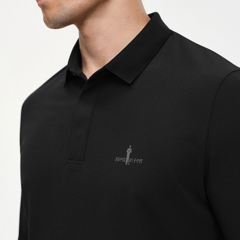 【不易变形褪色小领T】比音勒芬2026春季新款男士高端长袖POLO衫