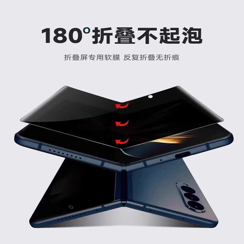 三星w24防窥膜fold7磨砂手机膜zfold5折叠无痕内外屏防偷窥隐私防指纹w23水凝膜6高清后背前屏铰链保护适用于 - 图1