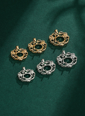 致闺蜜男女黄金日韩简约吊坠空托