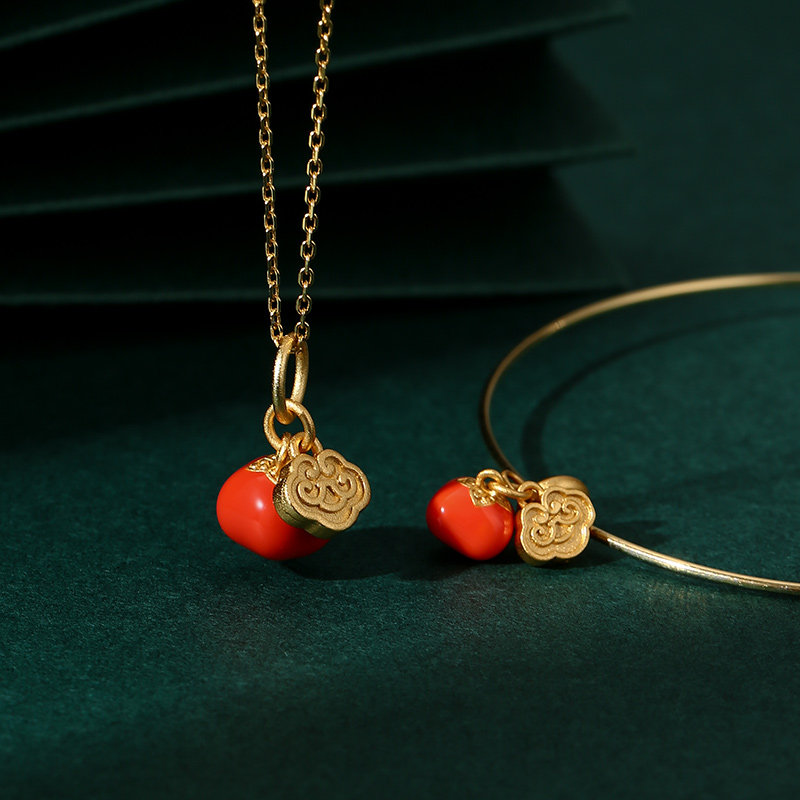 柿柿如意吊坠古法老沙金小柿子吊坠莲蓬如意叶子diy手工配件串珠,淘宝优惠券,粉丝福利购,淘宝优惠卷