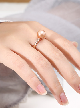 平头带针手工珍珠戒托配件底盘托