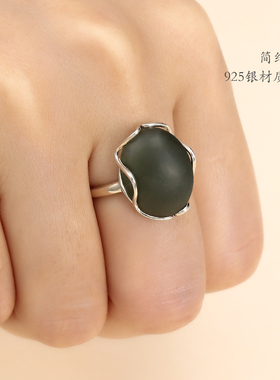 戒指空托随形不规则diy翡翠玉石