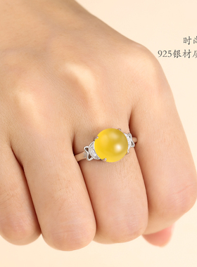 白金戒指空托网红可调节S925纯银