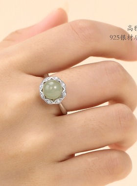 diy纯银花边镶嵌珍珠戒指空托