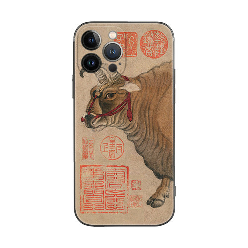 中国风故宫国画五牛图牛年适用iPhone17Promax防摔16pro软壳15/14plus苹果13mini手机壳12/11 - 图2