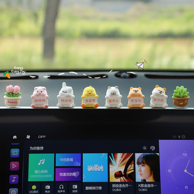 Car ornaments 2025 new model good luck and wealthy little doll