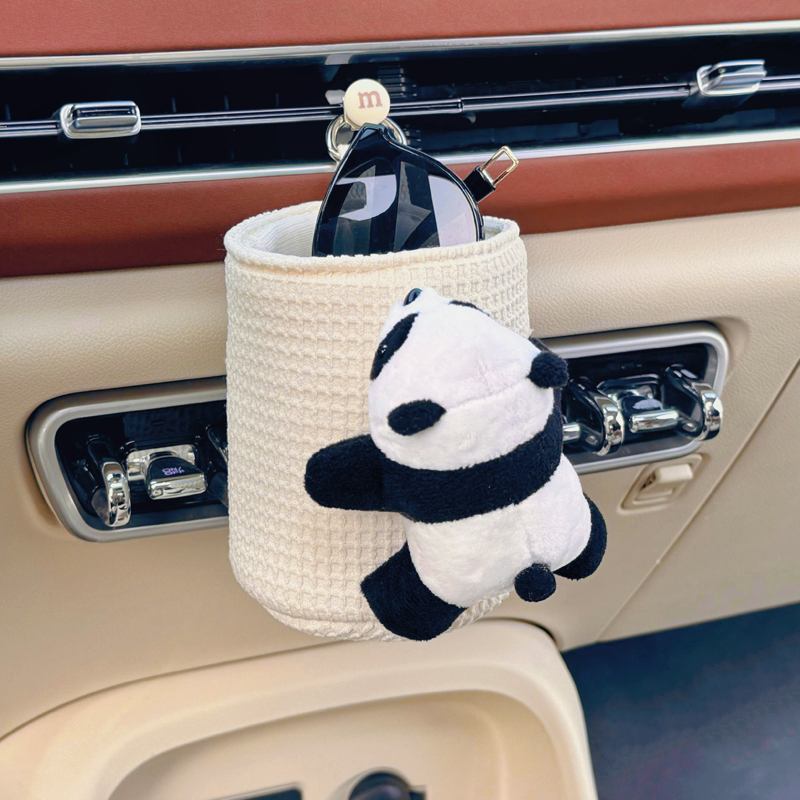 车载收纳挂袋华夫格汽车出风口挂式置物盒副驾驶储物车内实用好物 - 图1