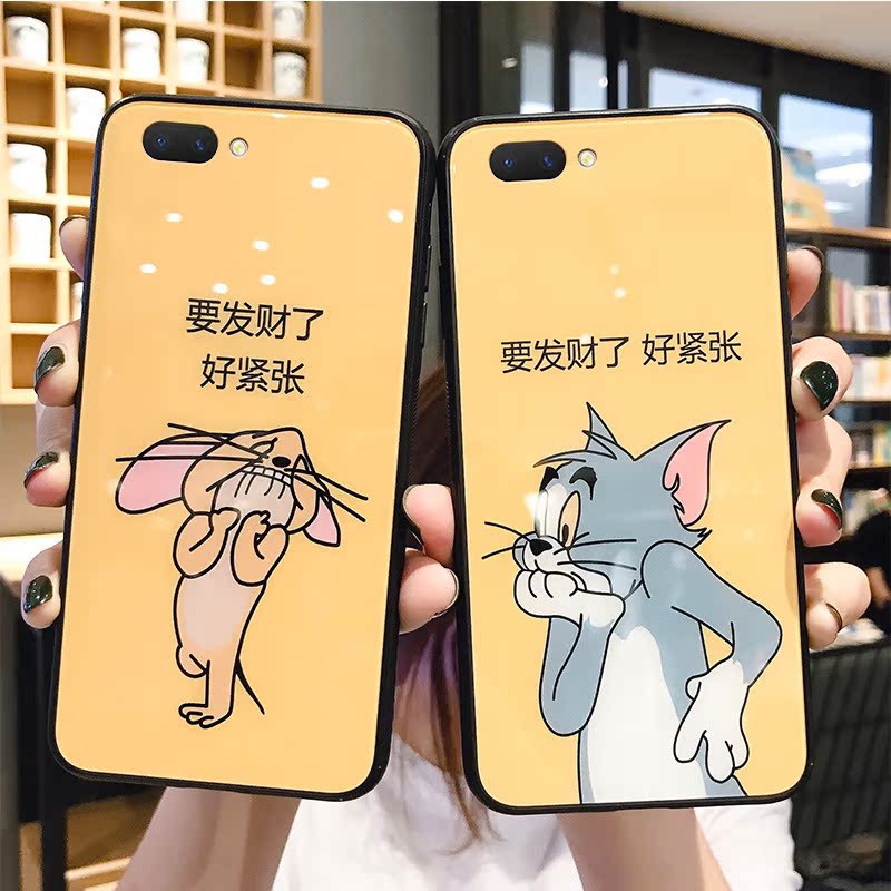 猫和老鼠oppoa3手机壳女玻璃a5适用情侣opooa卡通童年oppa硅胶个性防摔oopoa网红a1可爱插画oppora保护套opa - 图1