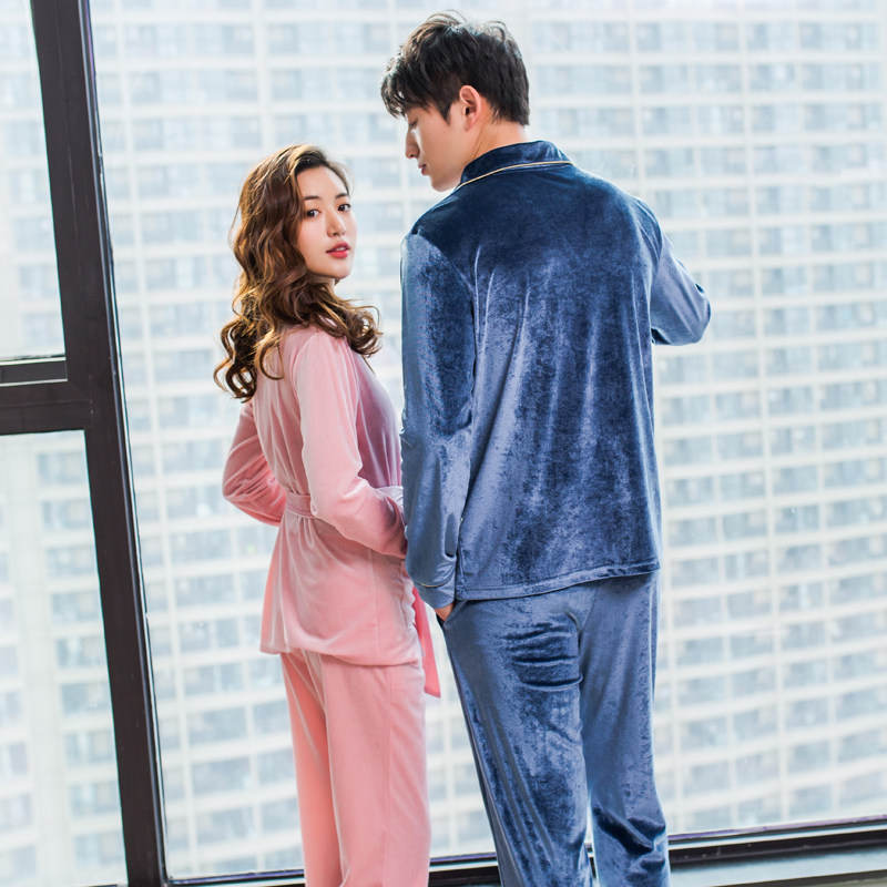 情侣春秋本命年新娘红男长袖睡衣 岚枳睡衣/家居服套装
