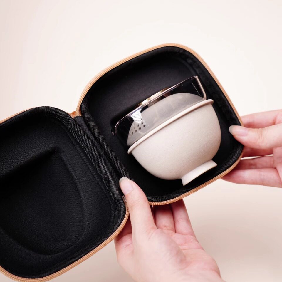 A new style purple sand travel tea set