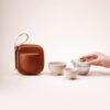 A new style purple sand travel tea set