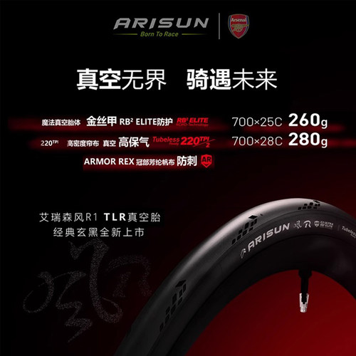 Arisun艾瑞森公路车外胎防刺防扎700c自行车轮胎竞赛级开口真空胎 - 图1