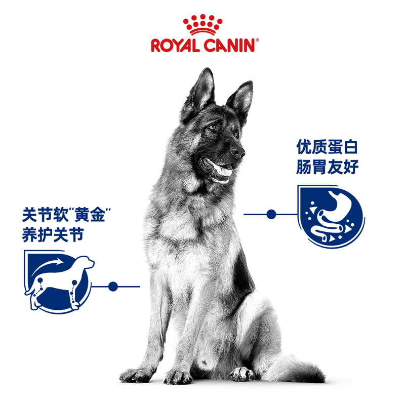 皇家狗粮大型犬中老年犬全价犬粮SGR26/15KG拉布拉多德牧金毛通用