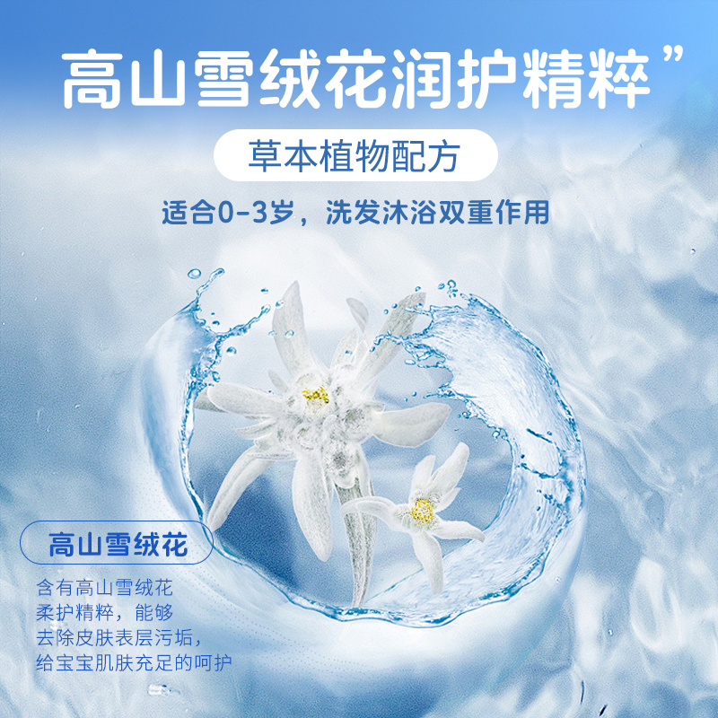 皇家婴童婴儿沐浴露洗发水二合一洗发沐浴儿童专用保湿去痱浴液