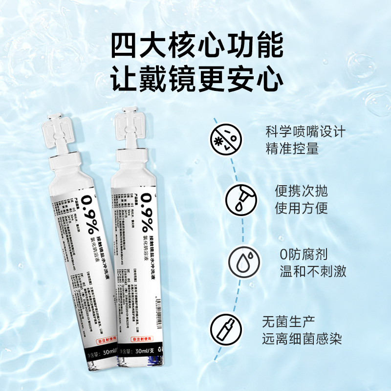 3N硬镜角膜塑性镜冲洗液0.9%氯化钠溶液RGP硬镜ok镜冲洗护理液 - 图2