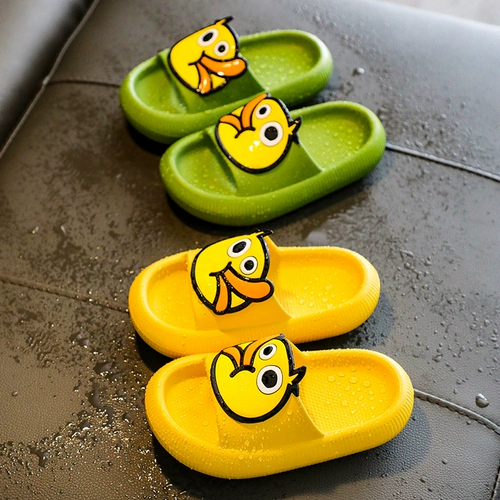 Детские слайдеры, мультяшные нескользящие тапочки на платформе, популярно в интернете, мягкая подошва
