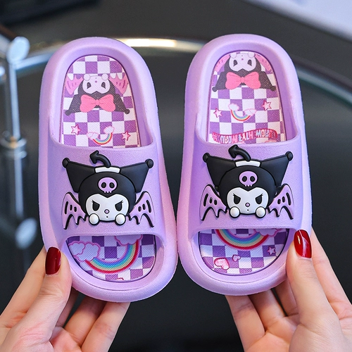 Детские тапочки, летняя милая обувь для принцессы, мультяшные нескользящие слайдеры, семейный стиль