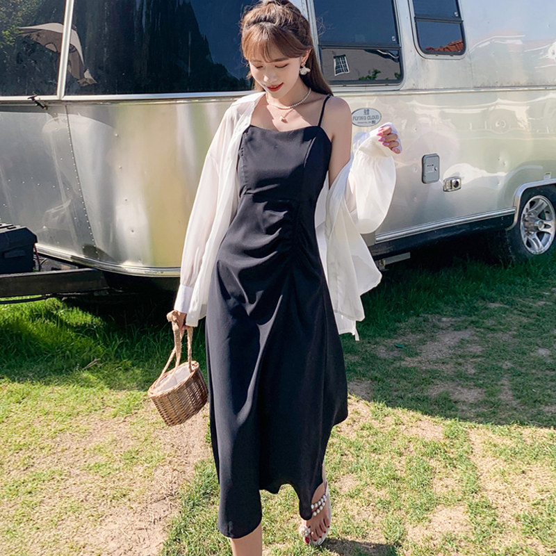 超仙防晒两件套女洋气2020流行衬衫 姊衫时尚套装